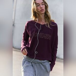 NWT FP Movement Now or Never Layer Size Large Black Cherry Color